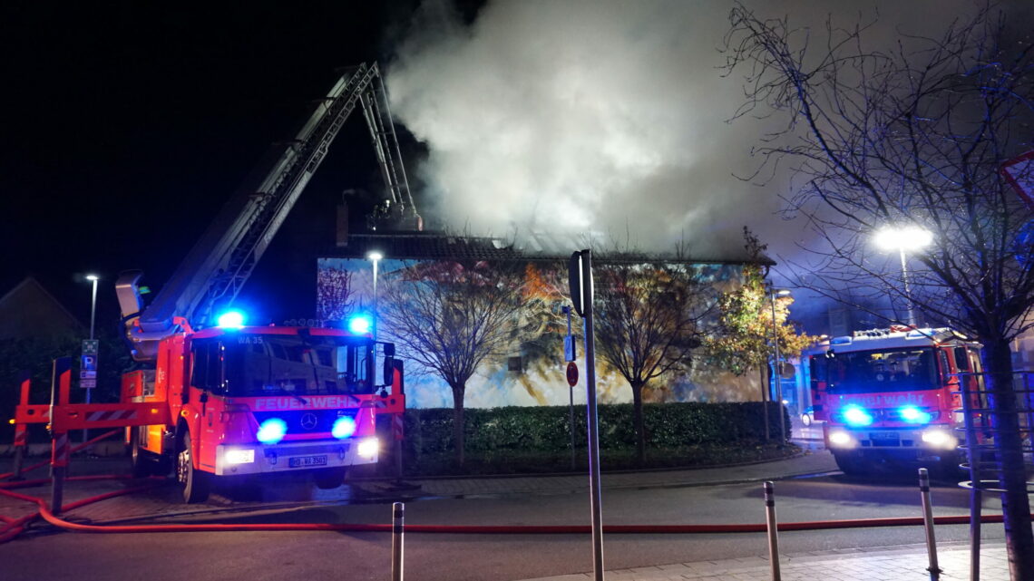 Dachstuhlbrand - Quelle: Feuerwehr Walldorf